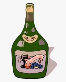 Grape Wine Bottle Vector Image - Gambar Animasi Botol Miras, HD Png Download, Transparent PNG