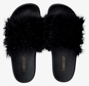 Black The White Brand Flip Flops Feathers - Slipper, HD Png Download, Transparent PNG