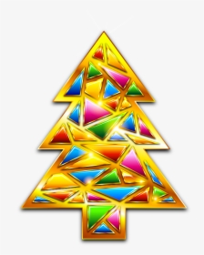 Triangle Tree Clipart Clip Freeuse Library Gold Christmas - Stilizzato Babbo Natale Png, Transparent Png, Transparent PNG