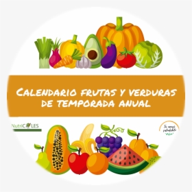 Calendario Frutas Y Verduras De Temporada Anual - Illustration, HD Png Download, Transparent PNG
