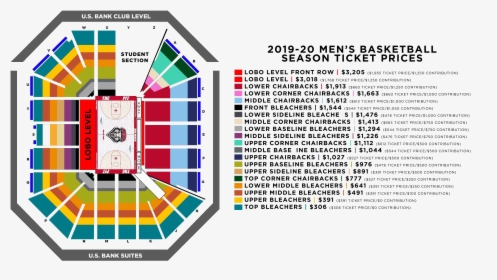 Mbb Season Tickets - Lobo Tickets Dreamstyle Arena Seating Chart, HD Png Download, Transparent PNG