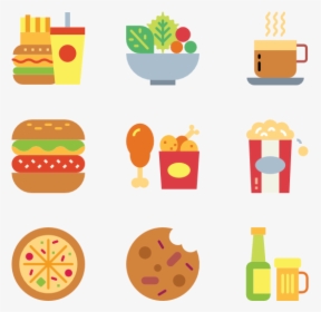 Fast Food Png - Transparent Background Food Icons, Png Download, Transparent PNG