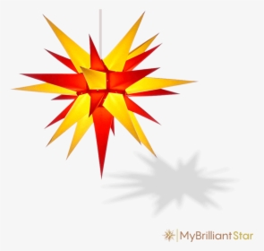 Original Herrnhut Paper Star, Yellow / Red, ~ 70 Cm - Erzgebirge Weihnachtsstern Mit Beleuchtung, HD Png Download, Transparent PNG