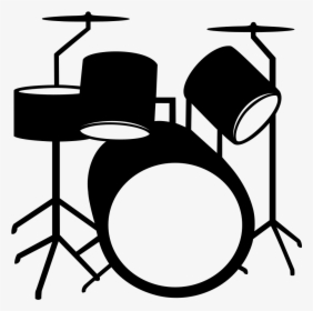 Simple Drum Set Drawing Clipart , Png Download - Free Drum Silhouette, Transparent Png, Transparent PNG