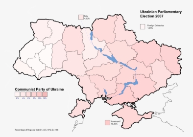 Ukrainian Parliamentary Election 2007 - Карта Областей Украины 2019, HD Png Download, Transparent PNG