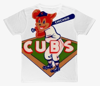 1950 S Chicago Cubs ﻿classic Sublimation Adult T-shirt - Cartoon, HD Png Download, Transparent PNG