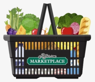 Grocery Png Clipart Background - Full Grocery Basket Png, Transparent Png, Transparent PNG