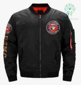 United States Marine Corps Veteran Over Print Jacket - Jaket Bomber Coast Guard, HD Png Download, Transparent PNG
