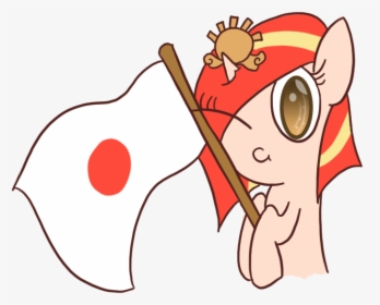 Slimstyle, Flag, Japanese Flag, Nation Ponies, Oc, - Cartoon, HD Png Download, Transparent PNG