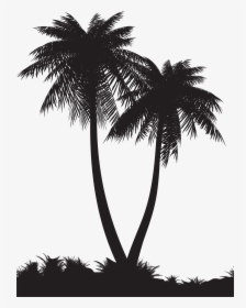 Palm Tree Silhouette Png , Png Download - Silhouette Of Palm Tree Png, Transparent Png, Transparent PNG