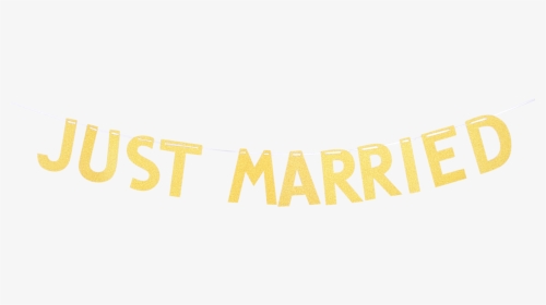 Just Married Girlande , Png Download - Signage, Transparent Png, Transparent PNG