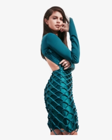 Selena Gomez On Chris Evans , Png Download - Selena Gomez In Blue Dress, Transparent Png, Transparent PNG