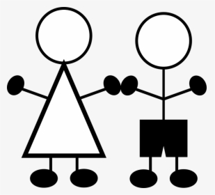 Stick Figure Boy And Girl Clipart, HD Png Download, Transparent PNG
