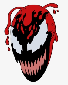 How To Draw Carnage From Spider-man - Draw Carnage Face Step By Step, HD Png Download, Transparent PNG