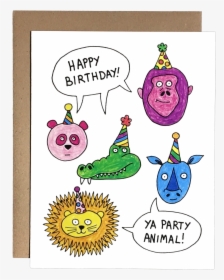Party Animals - Greeting Card, HD Png Download, Transparent PNG