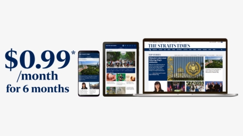 Straits Times Subscription Ad, HD Png Download, Transparent PNG