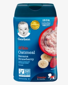 Lil Bits Oatmeal Banana Strawberry Cereal - Gerber Strawberry Banana Baby Food, HD Png Download, Transparent PNG