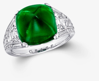 A Graff Sugarloaf Colombian Emerald And Diamond Ring - Emerald, HD Png Download, Transparent PNG