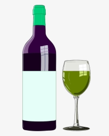 Wine Glass Or Bottle Clipart Graphic Black And White - Wine Clipart, HD Png Download, Transparent PNG