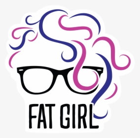 Fat Girl, Living - Hair Logo With Glasses, HD Png Download, Transparent PNG