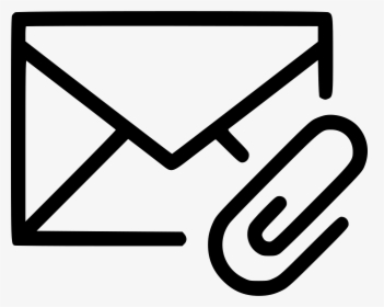 Envelope Attachment Paper Clip - Mails Icon, HD Png Download, Transparent PNG