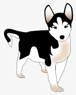 Anjing Husky Kartun Hitam Putih, HD Png Download, Transparent PNG