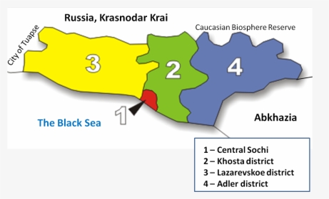 Sochi Administrative Division 2 - Карта Районов Города Сочи, HD Png Download, Transparent PNG