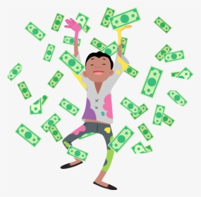 Transparent Rain - Woman Throwing Money In The Air, HD Png Download, Transparent PNG
