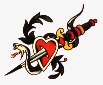 Dagger And Snake Tattoo Designs, HD Png Download, Transparent PNG