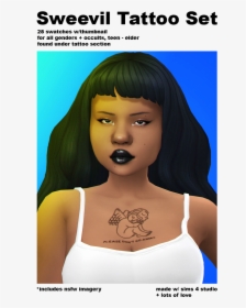 “ Hi, Here’s Some Face & Chest Tattoos For Your Sims - Toya And Memphitz Tattoo, HD Png Download, Transparent PNG