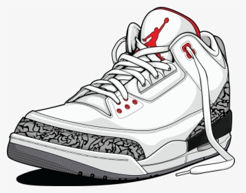 Collection Of Free Sneaker Drawing Cartoon On Ubisafe - Jordan Shoes Cartoon, HD Png Download, Transparent PNG