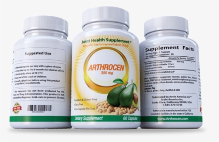 Arthrocen-bottle - Avocado Soybean Unsaponifiables Supplements, HD Png Download, Transparent PNG