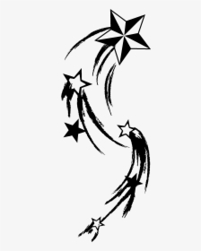 Tattoo Cliparts - Shooting Star Tattoo Drawing, HD Png Download, Transparent PNG