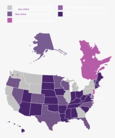 Map Of United States Showing Which States Carry Purple - John F. Kennedy Library, HD Png Download, Transparent PNG