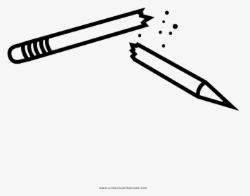 Broken Pencil Coloring Page - Broken Pencil Black And White, HD Png Download, Transparent PNG