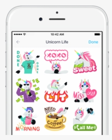 Unicorn Sticker Pack On Kik - Iphone, HD Png Download, Transparent PNG