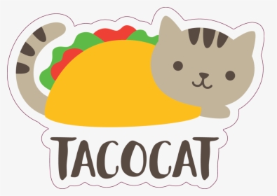 Excelent Cute Taco Cat Sticker This Month - Taco Cat Thank You, HD Png Download, Transparent PNG