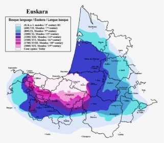 Basque Language Historical Map, HD Png Download, Transparent PNG