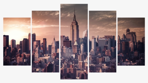 New York City Skyline 5 Piece Canvas, HD Png Download, Transparent PNG