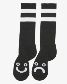 Polar Happy Sad Socks Long Black Preview - Polar Skate Co., HD Png Download, Transparent PNG