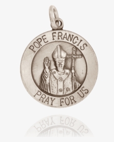 Sterling Silver Round Pope Francis Medallion - Pendant, HD Png Download, Transparent PNG