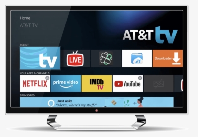 At&t Tv Home Screen On A Smart Tv - Smart Tv Home Screen, HD Png Download, Transparent PNG