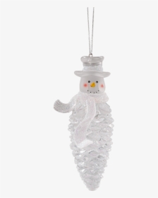 Acrylic Pinecone Snowman With Top Hat - African Grey, HD Png Download, Transparent PNG