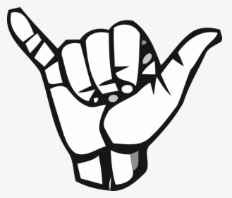 Shaka Drawing Symbol - Hate You Hand Sign, HD Png Download, Transparent PNG