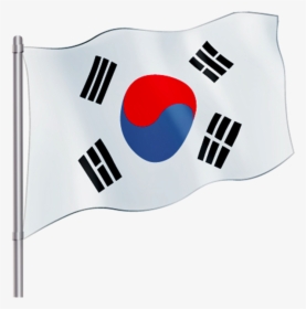 South Korea Flag - South Korea Flag Waving, HD Png Download, Transparent PNG