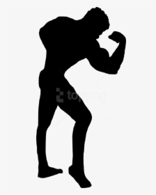Free Png Muscle Man Bodybuilder Silhouette Png Images - Muscle Man Silhouette Png, Transparent Png, Transparent PNG