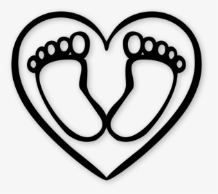 Little Feet Heart Doodle - Emblem, HD Png Download, Transparent PNG