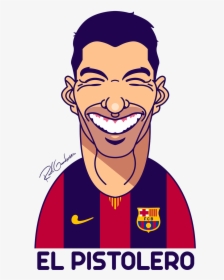 Funny Face American Football Clipart Freeuse Download - Caricatura Suarez Barcelona, HD Png Download, Transparent PNG