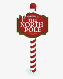 North Pole Clipart Scenery - North Pole Sign Santa, HD Png Download, Transparent PNG