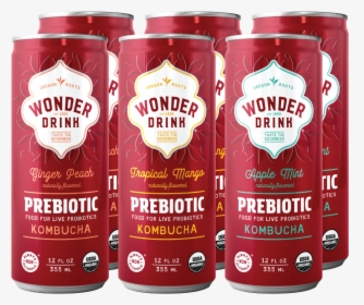 Prebiotic 6-pack - Wonder Drink Kombucha, HD Png Download, Transparent PNG